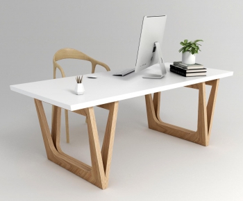 Nordic Style Computer Desk And Chair-ID:859148136