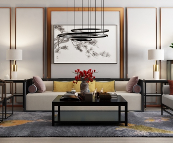 New Chinese Style Sofa Combination-ID:374989671