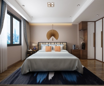 New Chinese Style Bedroom-ID:643145114