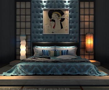 Japanese Style Double Bed-ID:387412528