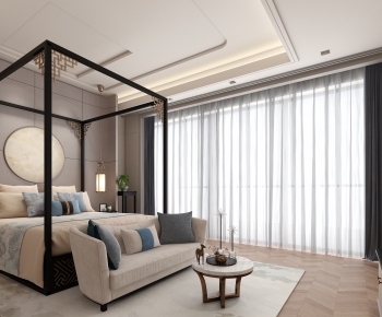 New Chinese Style Bedroom-ID:196408196