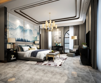 New Chinese Style Bedroom-ID:821274473