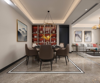 New Chinese Style Dining Room-ID:489973136