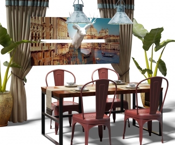 Southeast Asian Style Dining Table And Chairs-ID:579789842