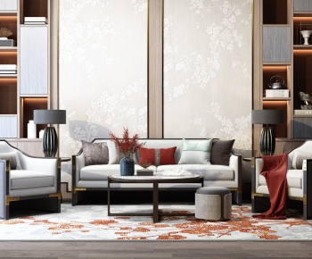 New Chinese Style Sofa Combination-ID:687445113