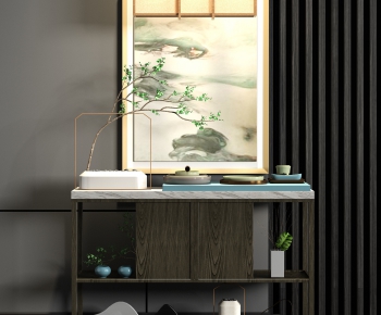 New Chinese Style Entrance Cabinet-ID:773214546