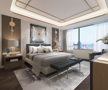 New Chinese Style Bedroom-ID:703810216