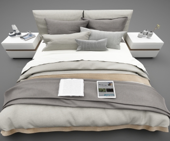 Modern Double Bed-ID:451337917