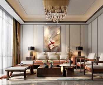 New Chinese Style A Living Room-ID:583971159