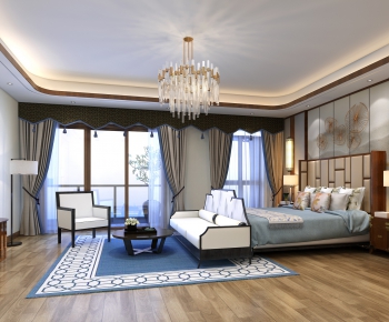 New Chinese Style Bedroom-ID:541238684