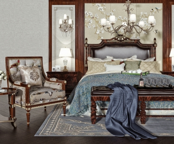 American Style Double Bed-ID:713291688