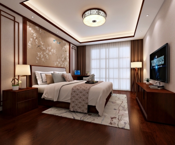 New Chinese Style Bedroom-ID:180424638