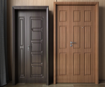 Modern Unequal Double Door-ID:445972932