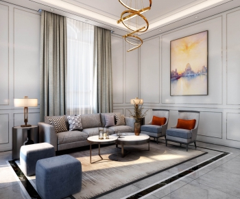 French Style A Living Room-ID:515226548