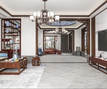 Chinese Style A Living Room-ID:535922583