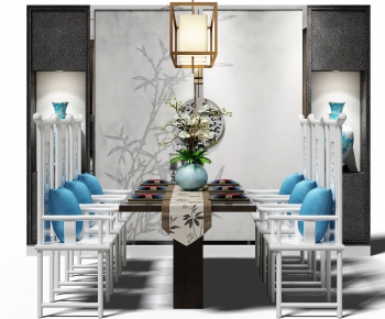 New Chinese Style Dining Table And Chairs-ID:631249823