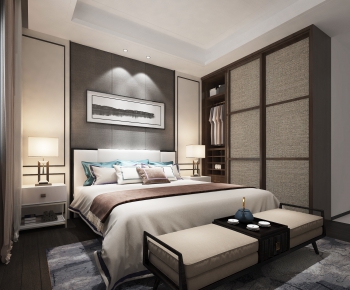 New Chinese Style Bedroom-ID:292655361