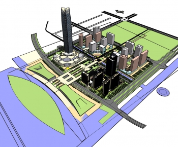 Modern Architectural Bird's-eye View Planning-ID:508364637