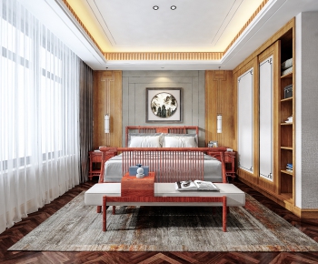 New Chinese Style Bedroom-ID:261608282