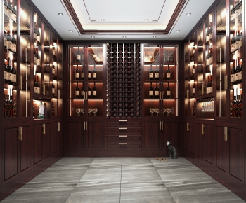 New Chinese Style Wine Cellar/Wine Tasting Room-ID:516437553