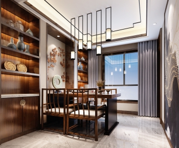 New Chinese Style Dining Room-ID:394276928