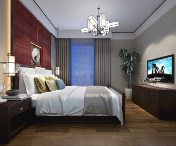 New Chinese Style Bedroom-ID:839934557