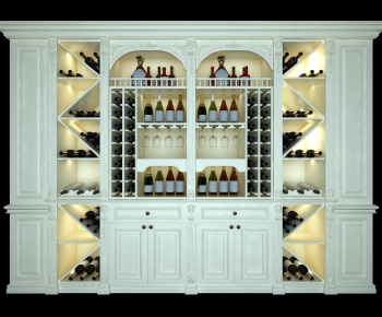 Simple European Style Wine Cabinet-ID:131365539