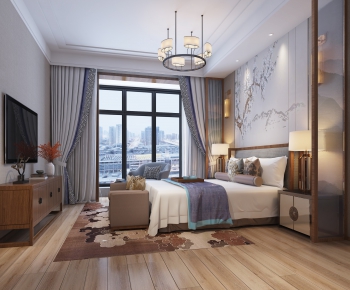 New Chinese Style Bedroom-ID:834162347