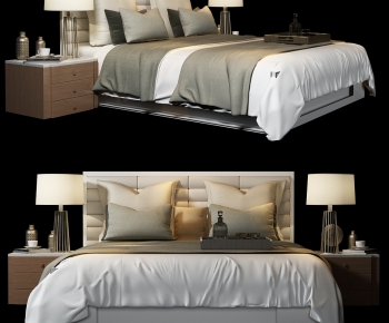New Chinese Style Double Bed-ID:925165341
