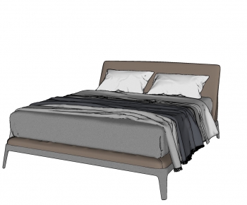Modern Double Bed-ID:974217742