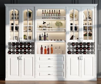 Simple European Style Wine Cabinet-ID:123530141