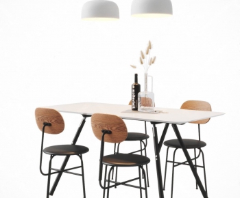 Industrial Style Dining Table And Chairs-ID:404652744