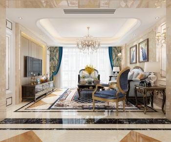 European Style A Living Room-ID:748053517