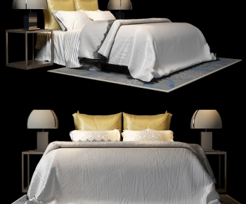 New Chinese Style Double Bed-ID:988033795