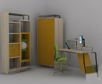 Modern Computer Desk And Chair-ID:454616193