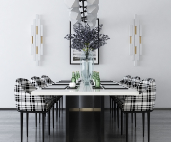 Post Modern Style Dining Table And Chairs-ID:755411865
