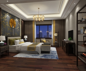 New Chinese Style Bedroom-ID:929968212