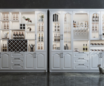 Simple European Style Wine Cabinet-ID:293980923