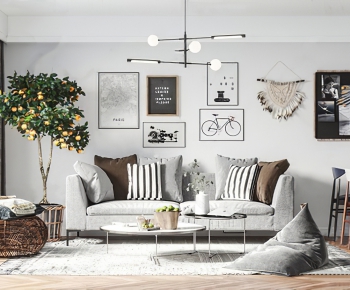 Nordic Style A Living Room-ID:571232423