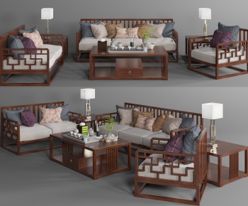 New Chinese Style Sofa Combination-ID:164255588