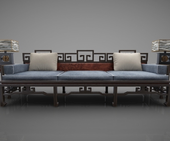 New Chinese Style Three-seat Sofa-ID:557454535