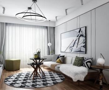 Nordic Style A Living Room-ID:741437589