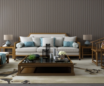 New Chinese Style Sofa Combination-ID:133709121