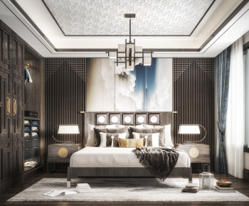 New Chinese Style Bedroom-ID:447141372