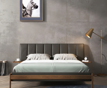 Nordic Style Double Bed-ID:696649512