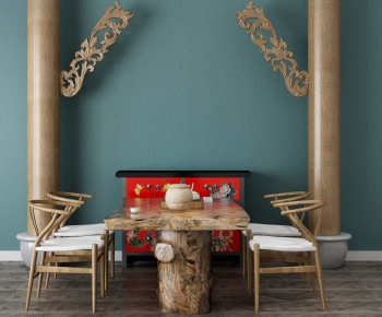 New Chinese Style Tea Tables And Chairs-ID:346558587