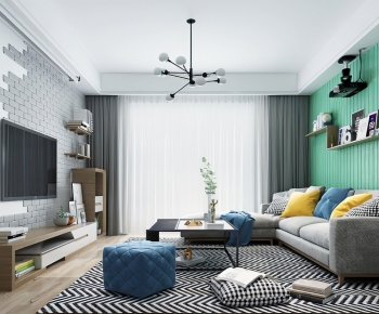 Nordic Style A Living Room-ID:525237975