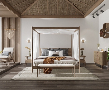 Southeast Asian Style Bedroom-ID:657012246