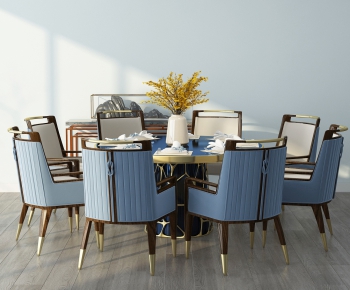 Simple European Style Dining Table And Chairs-ID:573508696
