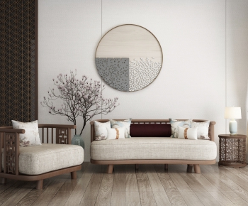 New Chinese Style Sofa Combination-ID:409377652